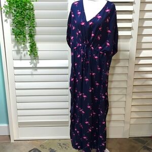 NWT Agnes & Dora Flamingo Kaftan Dress